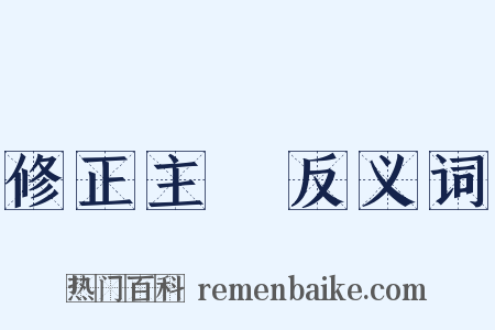 修正主義反义词是什么意思的图片